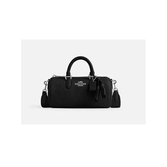 Coach Lacey Black Pebbled Leather Crossbody Handbag - Picture 1 of 5